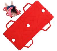 Sports Scooter Board, Gym Scooter with Handles, 360 Degree Rotating Wheels, Handles for Easy Steering, Bearing Capacity 200KG, Floor Scooter Board for Kids Children Gym Indoor Outdoor (71 * 48CM) red