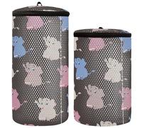 Sports shoe washing bag 2 pieces washing machine bag mesh shoe bag washing bag shoes colorful elephant cartoon, colorful elephant cartoon, 1, Cartoon, Colorful Elephant Cartoon, 1 size,