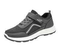 Sports Shoes Men's Trainers Summer Breathable Lightweight Jogging Shoes Plain Slip On Soft Sole Cushioning Walking Shoes Outdoor Running Casual Summer Shoes with Laces 38-43 EU, gray, 7 UK