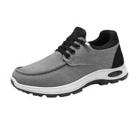 Sports Shoes Women's Fabric Shoes Summer Breathable Lightweight Walking Shoes Plain Slip On Soft Sole Cushioning Jogging Shoes Outdoor Running Workout Trainers with Laces, 38-43 EU, gray, 6 UK