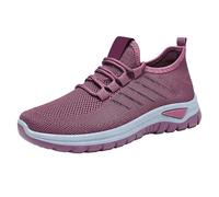 Sports Shoes Women's Gym Lightweight Trainers Mesh Casual Shoes Comfortable Slip On Road Running Shoes Diabetic Trainers Mesh Breathable, pink, 5 UK