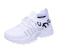 Sports Shoes Women's Trainers Lightweight Breathable Trainers Non-Slip Comfortable Fitness Shoes Outdoor Walking Shoes Mesh Memory Foam Jogging Shoes Trainers Casual Fashionable Running Shoes, White