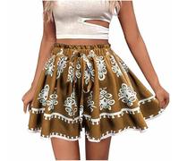 Sports Shorts Women Baggy Trousers Vintage Boho Floral Printing Hot Pants Activewear Pleated Bohemian Casual Wide Leg Running Shorts Womens Elastic Waist Drawstring