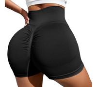 Sports Shorts Women's Short Yoga Trousers Cycling Shorts High Waist Short Leggings Sports Trousers Leggings Stretch Push Up Booty Scrunch Fitness Seamless Workout Opaque Summer Gym Butt Lift Shapewear