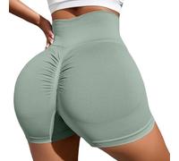 Sports Shorts Women's Short Yoga Trousers Cycling Shorts High Waist Short Leggings Sports Trousers Leggings Stretch Push Up Booty Scrunch Fitness Seamless Workout Opaque Summer Gym Butt Lift Shapewear