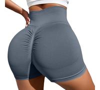 Sports Shorts Women's Short Yoga Trousers Cycling Shorts High Waist Short Leggings Sports Trousers Leggings Stretch Push Up Booty Scrunch Fitness Seamless Workout Opaque Summer Gym Butt Lift Shapewear