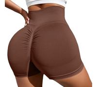 Sports Shorts Women's Short Yoga Trousers Cycling Shorts High Waist Short Leggings Sports Trousers Leggings Stretch Push Up Booty Scrunch Fitness Seamless Workout Opaque Summer Gym Butt Lift Shapewear