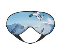 Sports Ski Silk Sleep Mask, Elastic Strap, Travel and Nap, Soft Eye Cover Eyeshade for Travel Yoga Nap