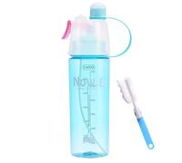 Sports Spray Water Bottle, Drinking And Misting Bottle, Water Cup with Straw & Brush, Portable Leak-Proof Spray Cup For Cycling Fitness Camping Hiking Outdoors For Hydration (Blue)