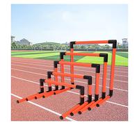 Sports Stadium Speed Agility Hurdles, Set Of 5 Portable Foldable Track and Field Speed Training Equipment, Multi-Sports Athletic Gear for Soccer Football (Color : Red)