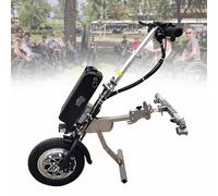 Sports Steering Wheel Traction Head 500W Wheelchair Traction Device, Electric Wheelchair Conversion Kit with Led Double Heel Headlights, Three-Speed Adjustable, 15A AA