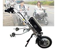 Sports Steering Wheel Traction Head Wheelchair Traction Device 500W 3 Speeds, Rehabilitation Therapy Electric Wheelchair Conversion Kit, Front Wheel Drive for Handbike, Range: 70 Km,A
