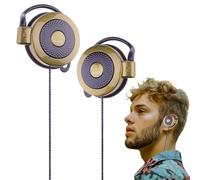 Sports Stereo Earbuds - Clip on Wired Earphones, 3.5mm Over Earbuds | Flexible Hook Style Opens Perfect Choice Back Headset for Outdoor Hiking & Hiking