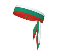 Sports Strap Double-Sided Headband, Men's and Women's Headband, Fitness, Running, Yoga, Bulgarian Flag Sweat-Absorbing Headband