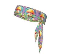 Sports Strap Double-Sided Headband, Men's and Women's Headband, Fitness, Running, Yoga, Fantasy Dream Mushroom Sweat-Absorbing Headband