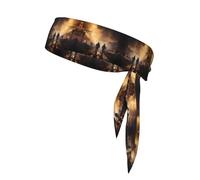 Sports Strap Double-Sided Headband, Men's and Women's Headband, Fitness, Running, Yoga, Firefighters Fighting Fires Sweat-Absorbing Headband