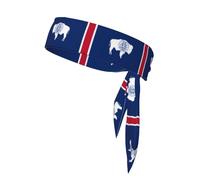 Sports Strap Double-Sided Headband, Men's and Women's Headband, Fitness, Running, Yoga, Wyoming State Flag Sweat-Absorbing Headband
