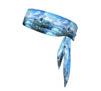 Sports Strap Double-Sided Headscarf WHJDPP Birds Flying in The Sky Printing Soft and Breathable Suitable for Yoga Running and Fitness