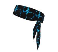 Sports Strap Double-Sided Headscarf WHJDPP Colorful Ribbons Flying in The air Printed Soft and Breathable Suitable for Yoga Running and Fitness