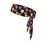 Sports Strap Double-Sided Headscarf WHJDPP Origami Flowers Printing Soft and Breathable Suitable for Yoga Running and Fitness
