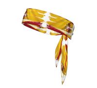 Sports Strap Double-Sided Headscarf WHJDPP Spain Flag Printing Soft and Breathable Suitable for Yoga Running and Fitness