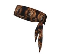 Sports Strap Double-Sided Headscarf WHJDPP The Lion's Gaze Printing Soft and Breathable Suitable for Yoga Running and Fitness