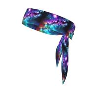 Sports Strap Double-Sided Headscarf WHJDPP Universe Galaxy Star Space Printed Soft and Breathable Suitable for Yoga Running and Fitness