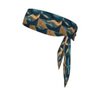 Sports Strap Double-Sided Headscarf WHJDPP Waves in The Wheat Field Printed Soft and Breathable Suitable for Yoga Running and Fitness