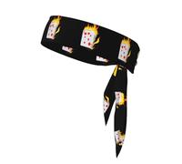 Sports Strap Double-Sided Headscarf WHJSSF Burning Playing Cards Picture Soft and Breathable Suitable for Yoga Running and Fitness