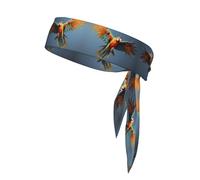 Sports Strap Double-Sided Headscarf WHJSSF Flying Parrot Pattern Soft and Breathable Suitable for Yoga Running and Fitness