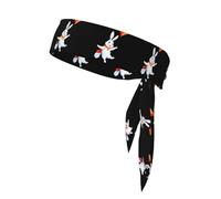 Sports Strap Double-Sided Headscarf WHJSSF Little White Rabbit Flying Kite Picture Soft and Breathable Suitable for Yoga Running and Fitness