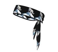 Sports Strap Double-Sided Headscarf WHJSSF Snow Leopard Patrol Mountain Picture Soft and Breathable Suitable for Yoga Running and Fitness