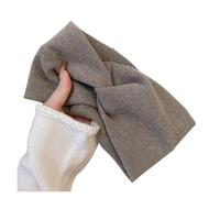 Sports Stretchy Hairband， Women's Broad Brim Elastic Cloth Headbands Multicolor 25cm Diameter(Light grey)
