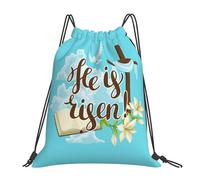 Sports String Backpack Christianity Jesus Cross Unisex Drawstring Bag Lightweight Sport Bag String For Shopping Yoga Fishing 39X46Cm