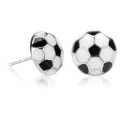 Sports Stud Earrings- Sterling Silver Sports Earrings Stud for Women, Volleyball Soccer Baseball Football Basketball Hypoallergenic Studs for Sports Jewelry (Football Stud)