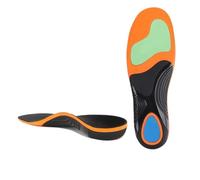 Sports Sweat-Absorbent Breathable Deodorant Insole Arch Support High-Elastic Shock-Absorbing Sheet Flat Foot Correction Insole(S:38-40)