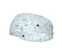 Sports sweat-wicking headband with Chemistry Print printed design suitable for running and gym workouts