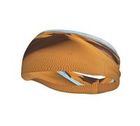 Sports sweat-wicking headband with Sand Dunes in The Sahara Desert printed design suitable for running and gym workouts