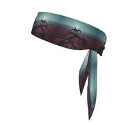 Sports Sweatband Absorbent Elasticity Headband Unique Crimson Wings Pattern Light Comfort Accessory