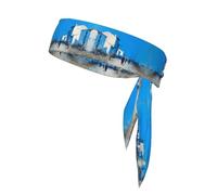 Sports Sweatband Absorbent Elasticity Headband Unique Ember Path Pattern Light Comfort Accessory