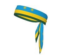 Sports Sweatband Absorbent Elasticity Headband Unique Flag of Rwanda Pattern Light Comfort Accessory
