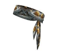Sports Sweatband Absorbent Elasticity Headband Unique Stellar Ember Pattern Light Comfort Accessory