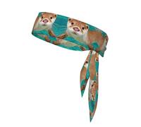 Sports Sweatband Absorbent Elasticity Headband Unique Swimming Otter Pattern Light Comfort Accessory