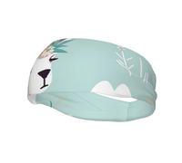 Sports Sweatband Head Bands Lightweight Breathable Non Slip Workout Headbands Cute Hand Drawn Llama Hairband for Women Men Fitness Running Cycling Hiking Yoga