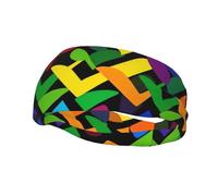 Sports Sweatband Head Bands Lightweight Breathable Non Slip Workout Headbands Gay Pride Rainbow Hairband for Women Men Fitness Running Cycling Hiking Yoga