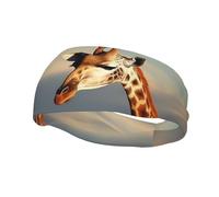 Sports Sweatband Head Bands Lightweight Breathable Non Slip Workout Headbands Giraffe Animals of Africa Hairband for Women Men Fitness Running Cycling Hiking Yoga