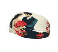 Sports Sweatband Head Bands Lightweight Breathable Non Slip Workout Headbands Just Married Hairband for Women Men Fitness Running Cycling Hiking Yoga