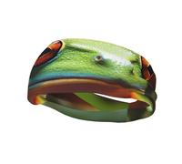 Sports Sweatband Head Bands Lightweight Breathable Non Slip Workout Headbands Lovely Tree Frogs Hairband for Women Men Fitness Running Cycling Hiking Yoga