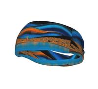 Sports Sweatband Unique River Grace pattern Lightweight Not Tense for Running Outdoor Exercise