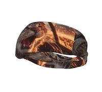 Sports Sweatband Unique Scared Kitten pattern Lightweight Not Tense for Running Outdoor Exercise